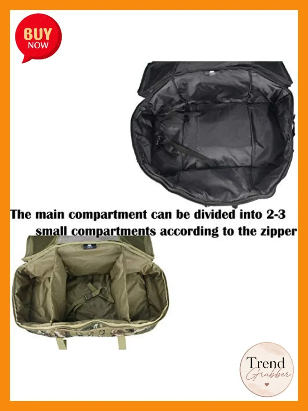 3-in-1 Tactical Travel Duffel Backpack 85L Heavy Duty Gym Bag 600D Nylon